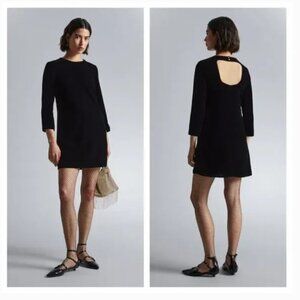 & Other Stories Paris Atelier Open Back Velvet Mini Dress - Size 8